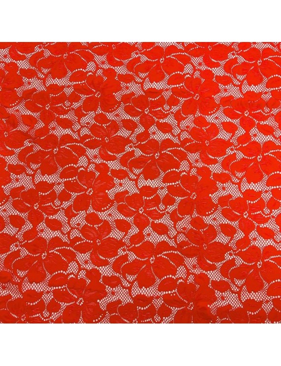 ESNEK  DANTEL FLORENTINA FLUORESENT RED