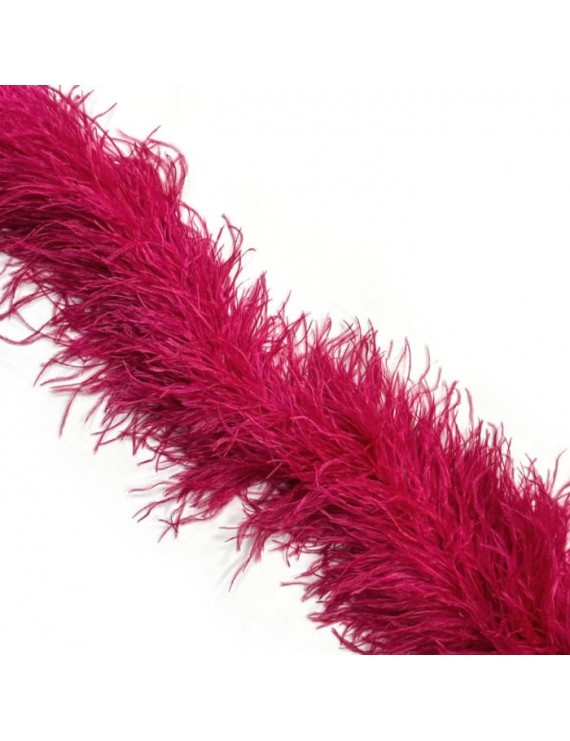 LUXURY OSTRICH 6 PLY BOA CHERRY RED 180CM
