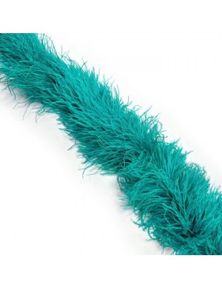 LUXURY OSTRICH 6 PLY BOA PEACOCK BLUE 180CM