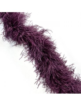LUXURY OSTRICH 6 PLY BOA PLUM 180CM