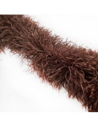 LUXURY OSTRICH 6 PLY BOA ESPRESSO 180CM